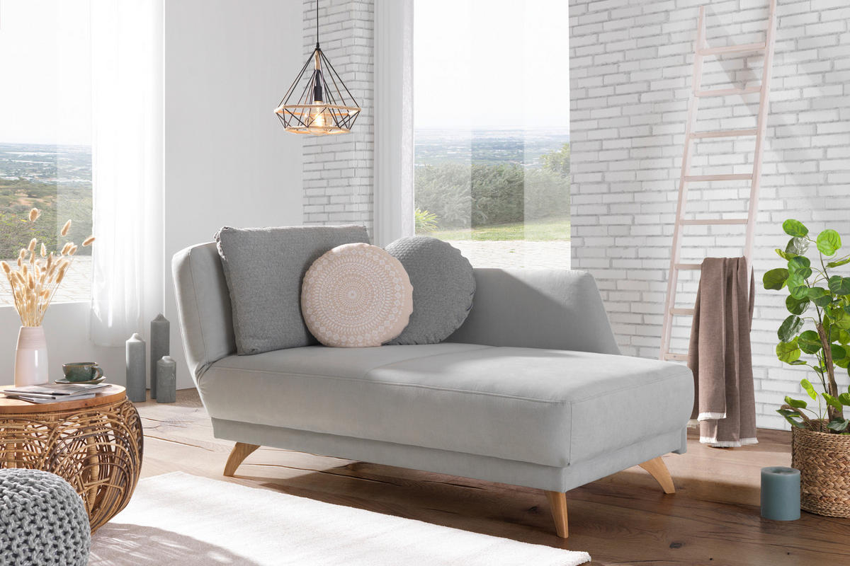 LIEGE in Flachgewebe Mintgrün  - Eichefarben/Mintgrün, Design, Holz/Textil (205/74/94cm) - Bali