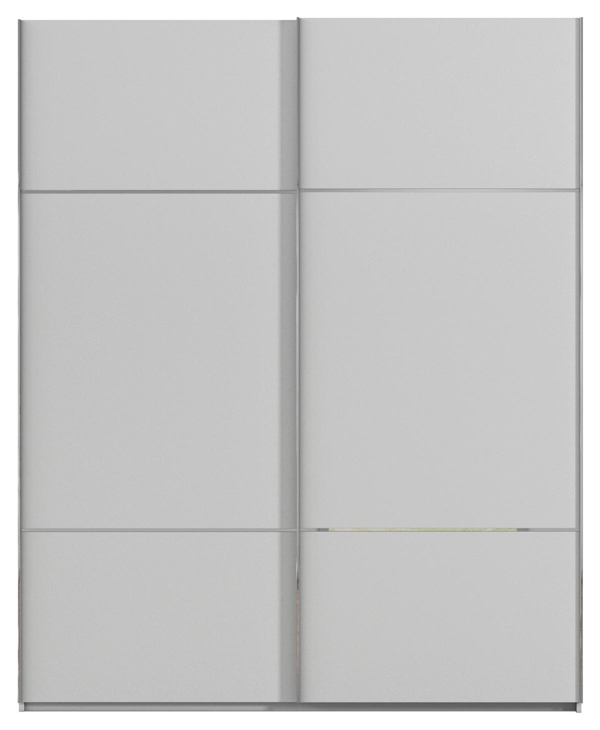 SCHWEBETÜRENSCHRANK 201/223/68 cm 2-türig Grau  - Chromfarben/Grau, KONVENTIONELL, Holzwerkstoff/Metall (201/223/68cm) - Novel