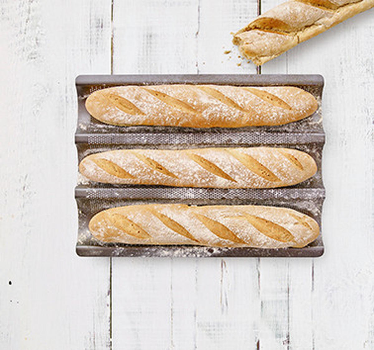BAGUETTE-BLECH Easy Baking 38,5/28/4 cm  - Schwarz, KONVENTIONELL, Metall (38,5/28/4cm) - Birkmann