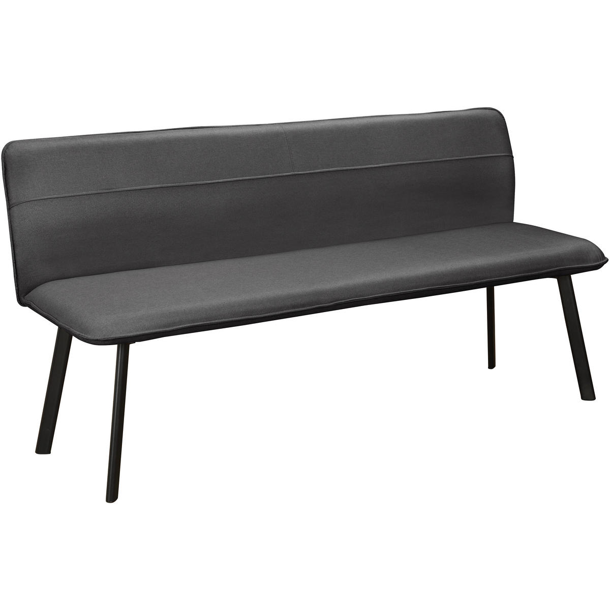 SITZBANK 160/79/56 cm Webstoff Anthrazit  - Anthrazit/Schwarz, Basics, Textil/Metall (160/79/56cm) - MID.YOU