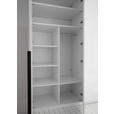 DREHTÜRENSCHRANK 302/225/58 cm,  in Weiß, 6-türig  - Schwarz/Weiß, MODERN, Holzwerkstoff/Metall (302/225/58cm) - Xora
