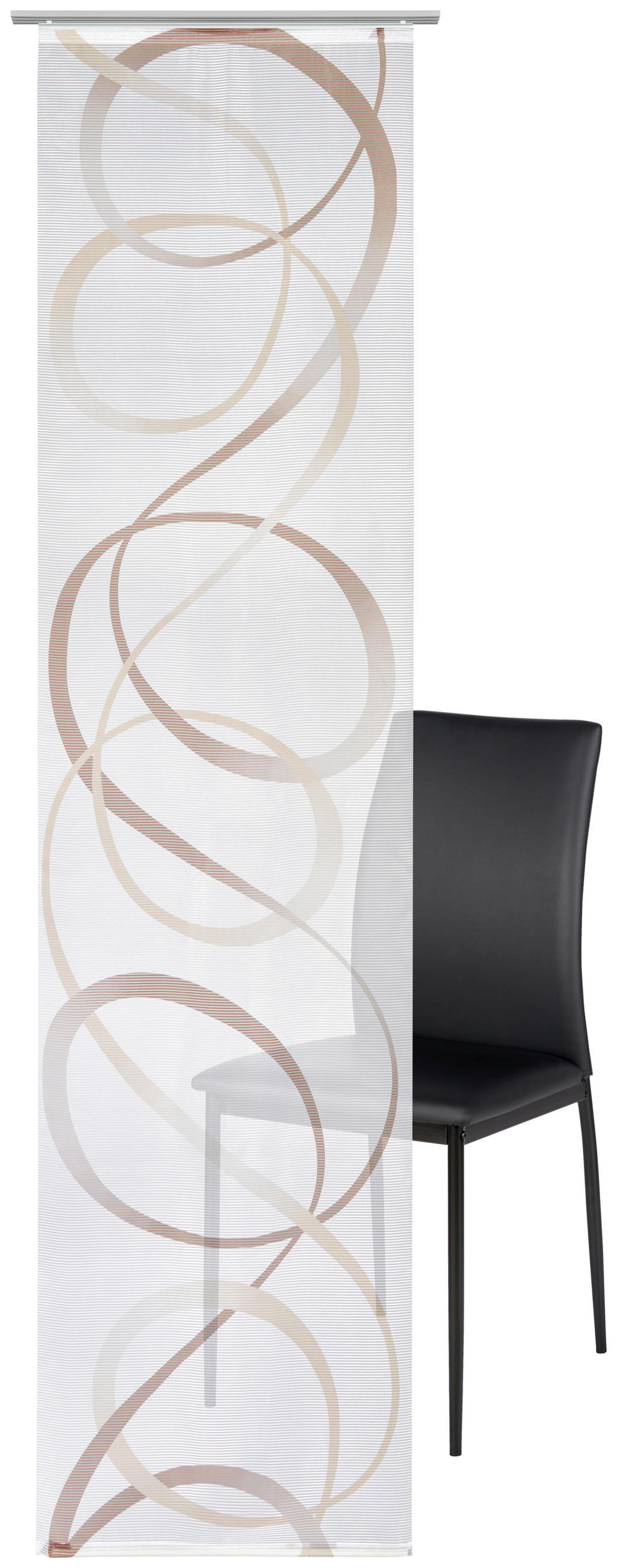 PANELOVÝ ZÁVĚS, 60/255 cm - hnědá/béžová, Design, textil (60/255cm) - Novel