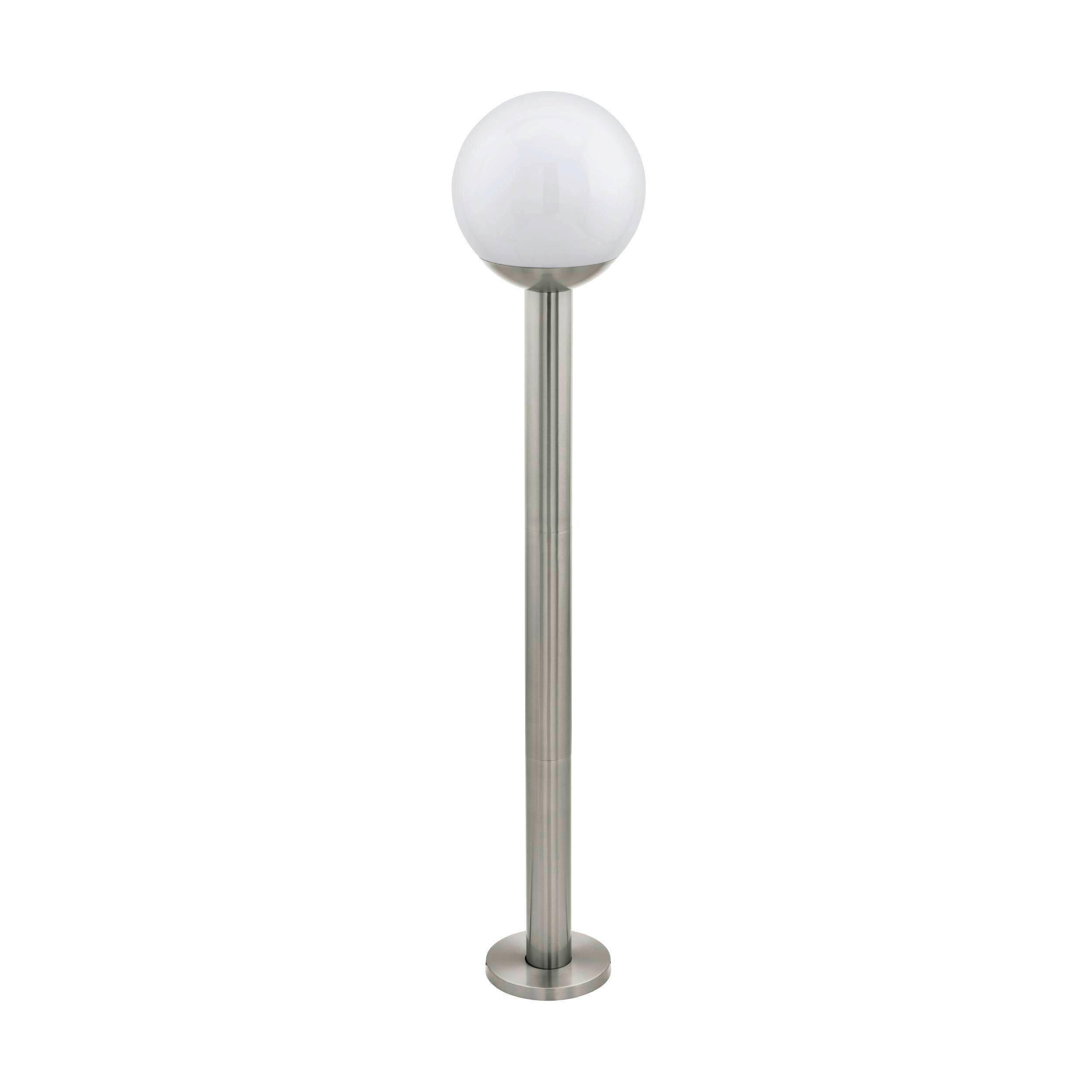 AUßENSTEHLEUCHTE Nisia-Z 20/98 cm   - Edelstahlfarben/Weiß, Basics, Kunststoff/Metall (20/98cm) - Eglo