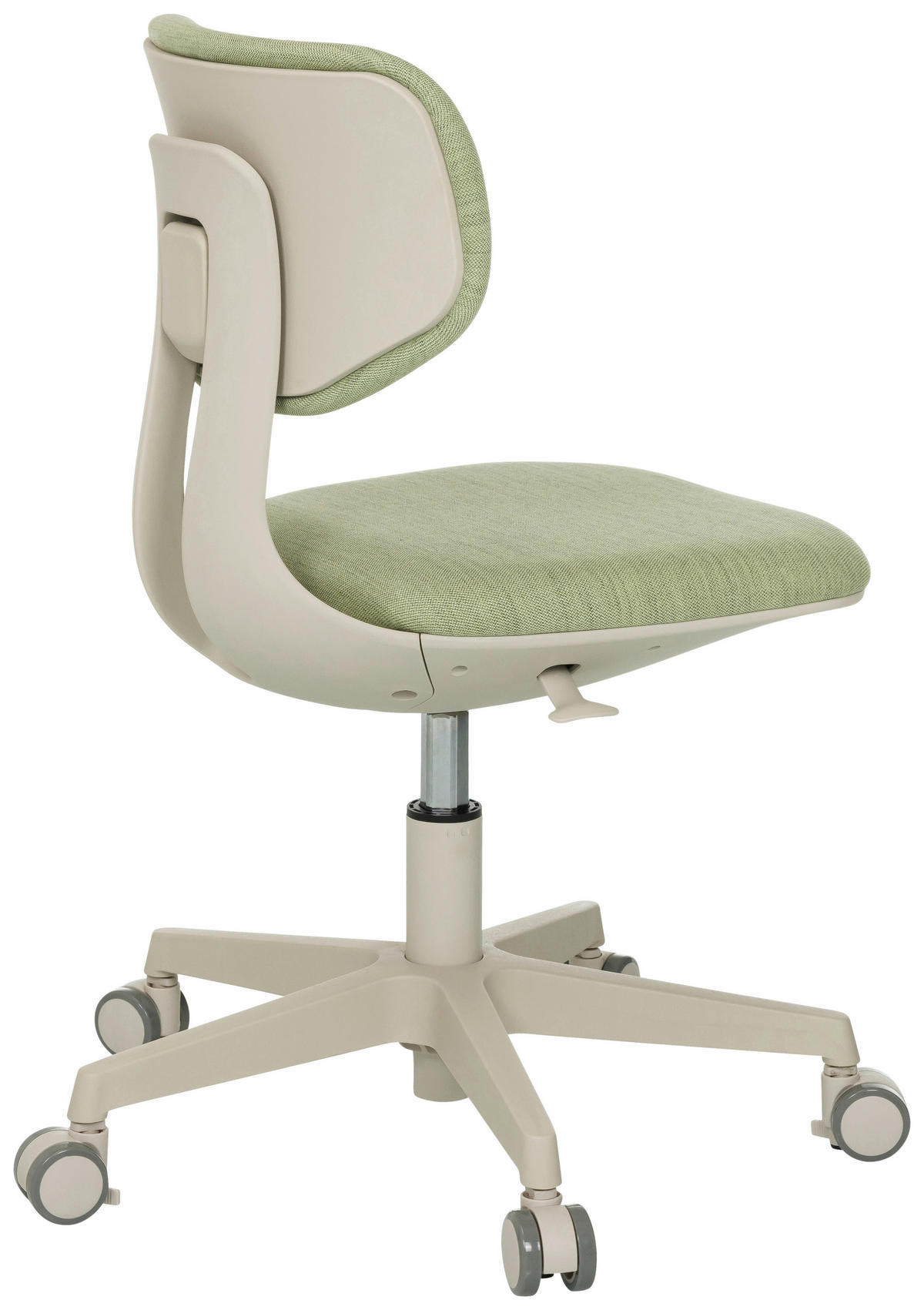 OTOČNÁ ŽIDLE PRO MLÁDEŽ, zelená - krémová/zelená, Moderní, textil/plast (52/70 - 79/52cm) - MID.YOU