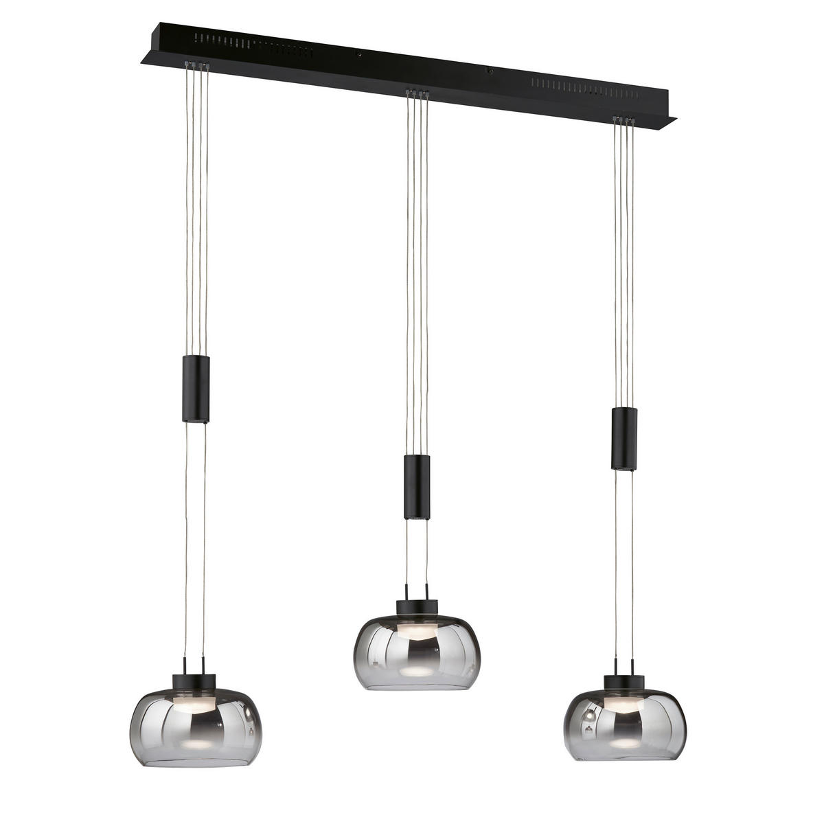 LED-PENDELLAMPA Arosa 98/22/108 - 168 cm  - svart, Design, metall (98/22/108 - 168cm) - Fischer & Honsel