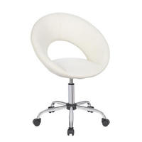 Scaun birou tineret - alb/culoare crom, Design, plastic/metal (68/84-96/56cm) - Carryhome