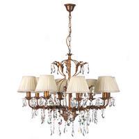 KRISTALL-HÄNGELEUCHTE 80/105 cm   - Bronzefarben, Design, Glas/Metall (80/105cm)