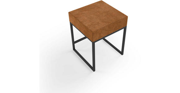 NACHTSCHRANK 45/55/45 cm - Schwarz/Orange, Design, Textil/Metall (45/55/45cm) - Esposa