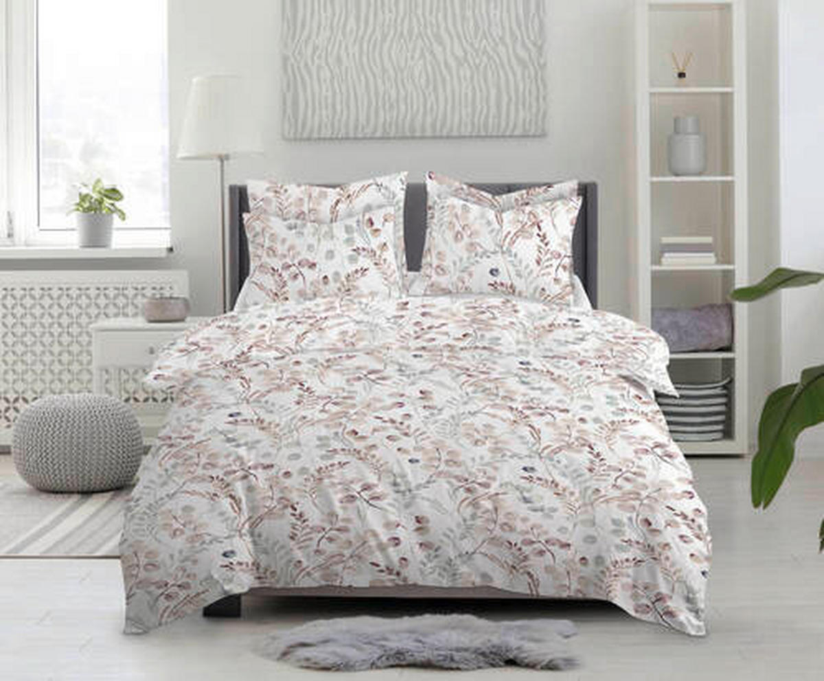 BETTWÄSCHESET Alessia 160/210 cm  65 cm/100 cm  - Creme, Basics, Textil (160/210cm) - Ambiente