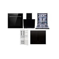 ELEKTROGERÄTESET - Schwarz/Weiß, Basics, Glas/Kunststoff (60cm) - Midea