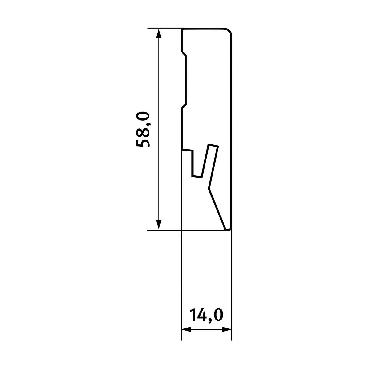 SOCKELLEISTE Nussbaum dunkel Dunkelbraun  - Dunkelbraun, KONVENTIONELL, Holzwerkstoff (240/1.4/5.8cm) - Egger Holzwerkstoffe