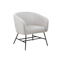 COCKTAILSESSEL Velours Hellgrau  - Hellgrau/Schwarz, Design, Textil/Metall (72/76/67cm) - Ambia Home