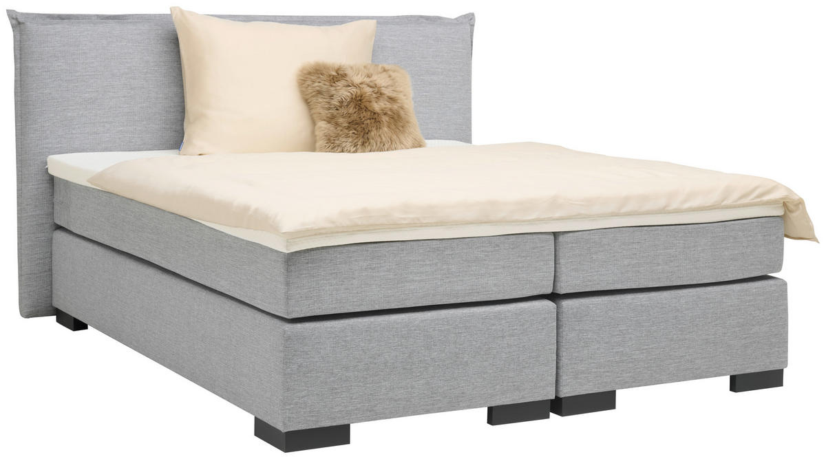 BOXSPRINGBETT 180/200 cm  in Anthrazit, Grau, Beige, Ecru  - Ecru/Anthrazit, MODERN, Karton/Holz (180/200cm) - MID.YOU