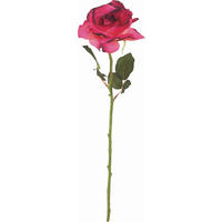 CVIJET UMJETNI  - žuta/crvena, Konvencionalno, tekstil/plastika (18cm)