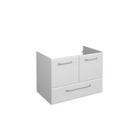 MOSDÓ ALSÓSZEKRÉNY 72/51/44 cm  - króm/magasfényű fehér, Konventionell, faalapú anyag (72/51/44cm) - Xora