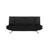 SCHLAFSOFA Lederlook Schwarz  - Chromfarben/Schwarz, Design, Textil/Metall (196/91/98cm) - MID.YOU