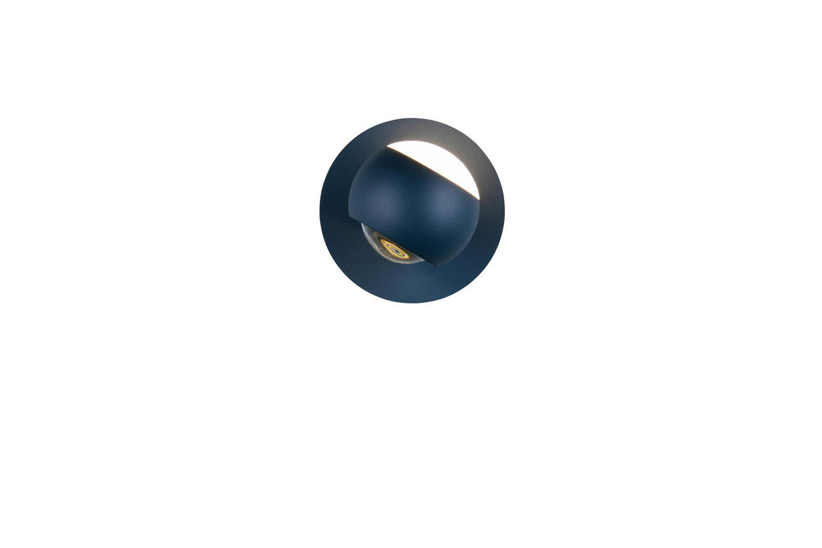 LED-WANDLEUCHTE Cannon 14,5/14,5 cm   - Blau, KONVENTIONELL, Metall (14,5/14,5cm) - Musterring