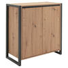 KOMMODE  in  - Eichefarben/Anthrazit, KONVENTIONELL, Holzwerkstoff (80/88/40cm) - MID.YOU