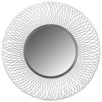 NÁSTENNÉ ZRKADLO 75/75/10 cm  - strieborná, Basics, kov/kompozitné drevo (75/75/10cm) - MID.YOU