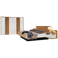 SCHLAFZIMMER Weiß, Eichefarben  - Eichefarben/Weiß, Design, Holz/Holzwerkstoff (180/200cm) - Musterring