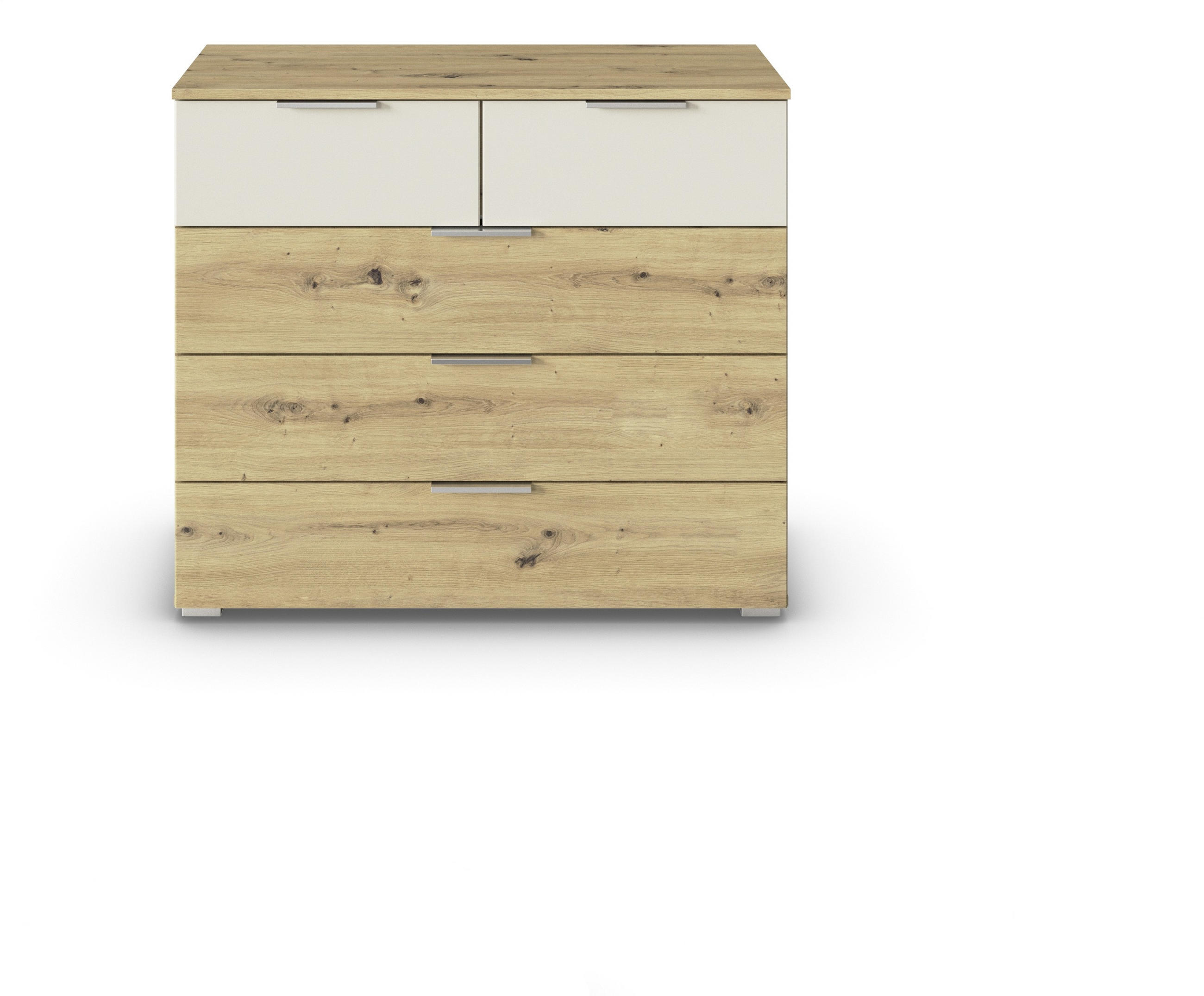 KOMMODE 93/81/42 cm  in Champagner, Eiche Artisan  - Champagner/Silberfarben, Modern, Holzwerkstoff/Metall (93/81/42cm) - Boxxx