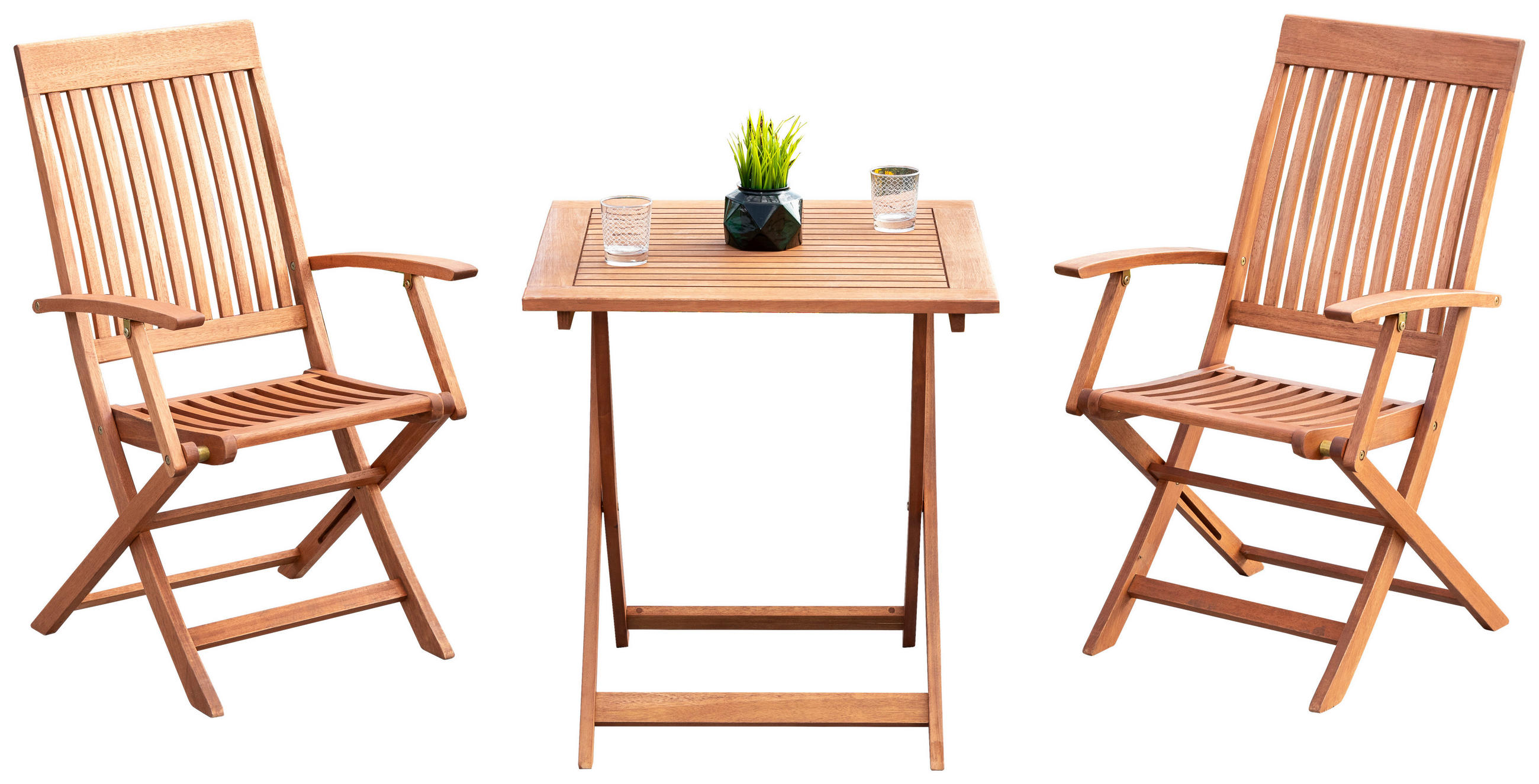 BALKONSET  - Braun, KONVENTIONELL, Holz - Gardenson