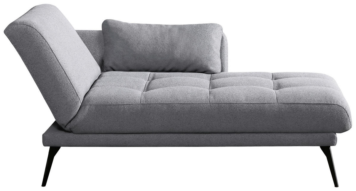 RÉCAMIERE in Grau  - Schwarz/Grau, Konventionell, Textil/Metall (200/85/106cm) - Novel