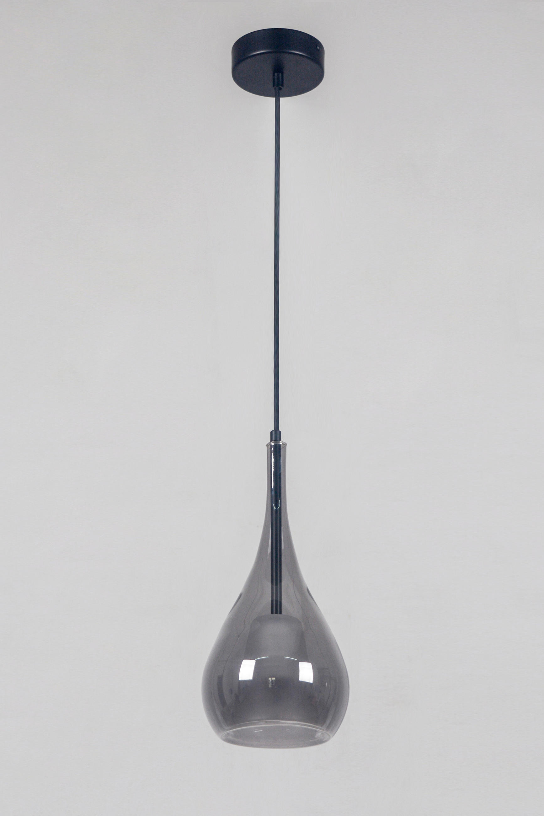 VISEČA SVETILKA  Valentina 15/31,5/120 cm           E27 - črna/svetlo siva, Trend, kovina/steklo (15/31,5/120cm)