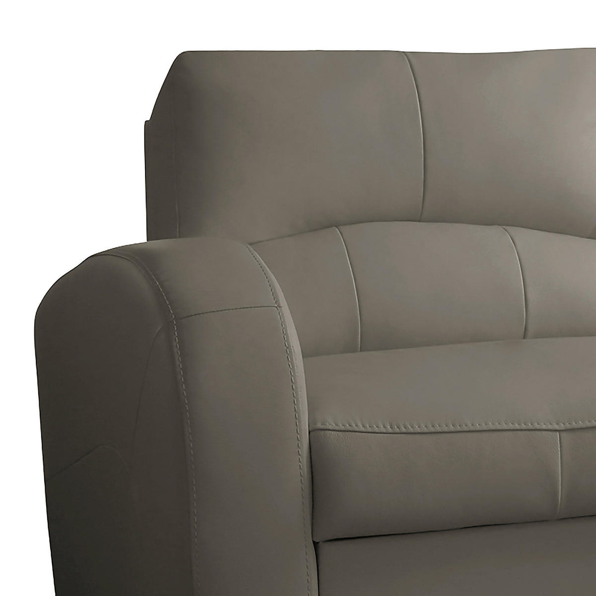 ECKSOFA in Lederlook Echtleder Schlammfarben  - Schlammfarben/Schwarz, Design, Leder/Kunststoff (227/168cm) - Livetastic