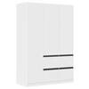 KLEIDERSCHRANK in Weiss, Dunkelgrau  - Weiss/Dunkelgrau, Trend, Holzwerkstoff/Kunststoff (136/197/54cm) - Xora