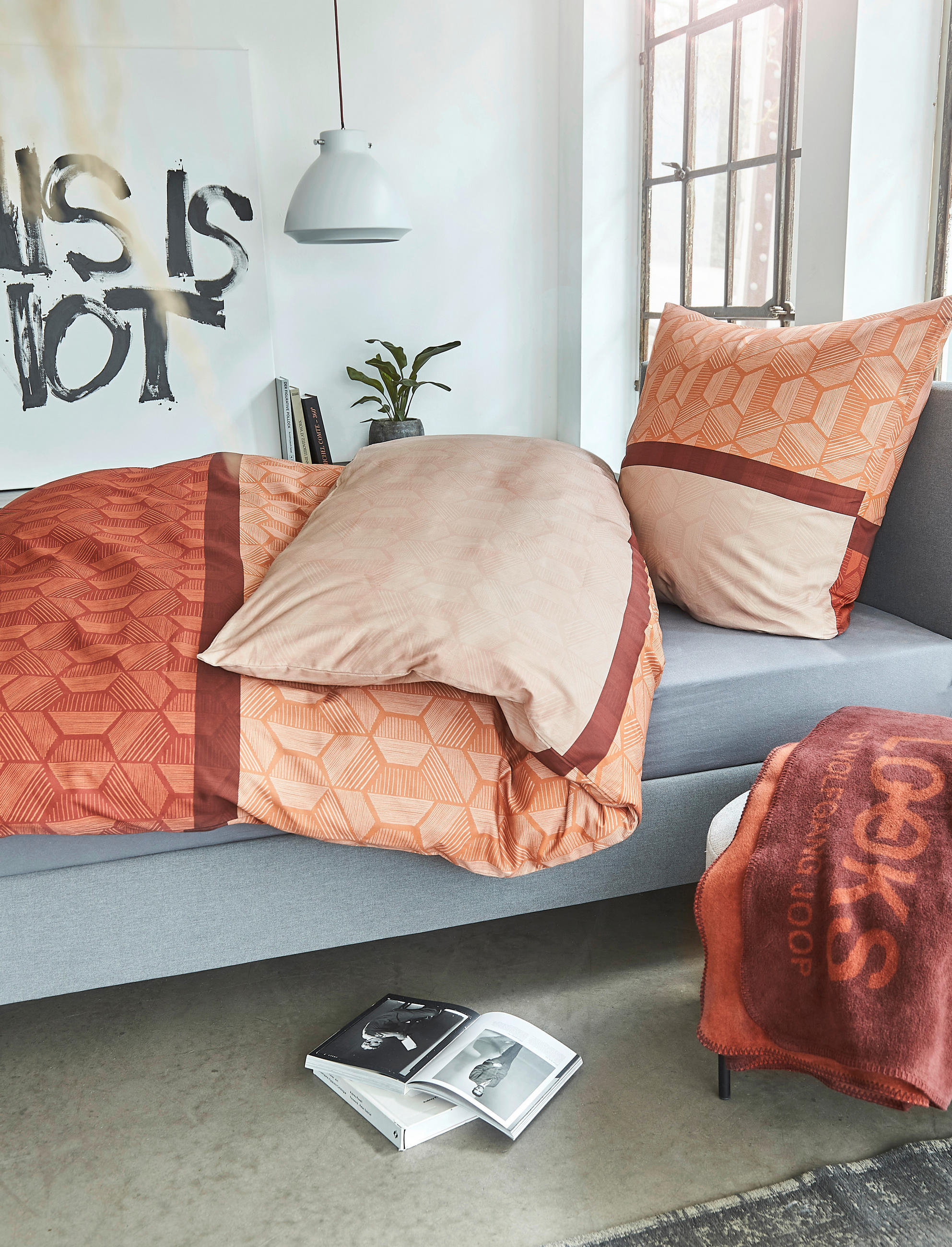 BETTWÄSCHE 5115 Satin Satin 140/200 cm  - Rot/Terracotta, KONVENTIONELL, Textil (140/200cm) - LOOKS by W.Joop