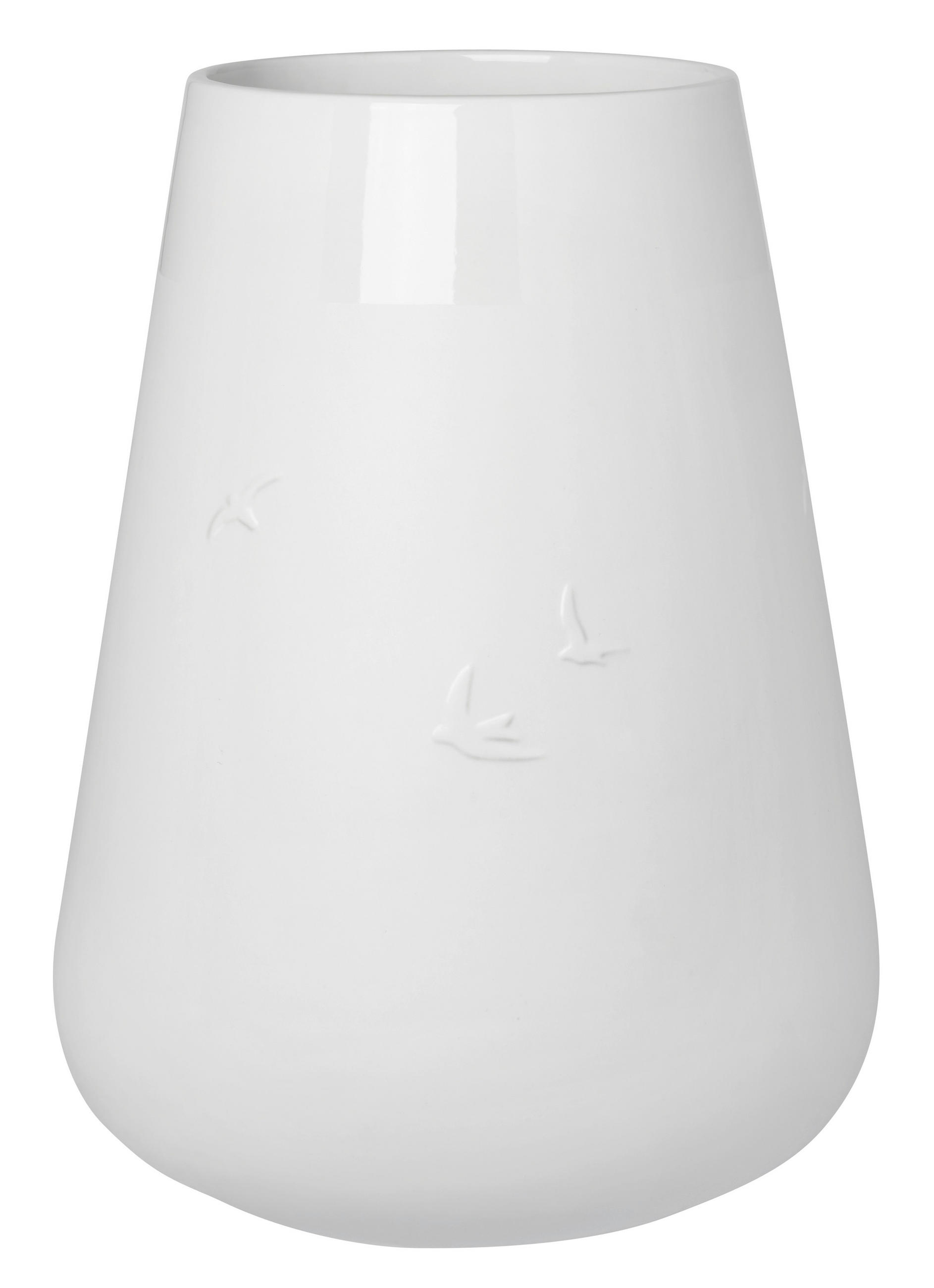 VASE  - Weiss, Basics, Keramik (1,5/24cm) - Räder