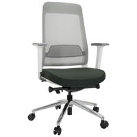 DREHSTUHL  in Netzbespannung, Flachgewebe Grau, Schwarz, Weiß  - Schwarz/Weiß, MODERN, Kunststoff/Textil (67/118/63cm) - MID.YOU