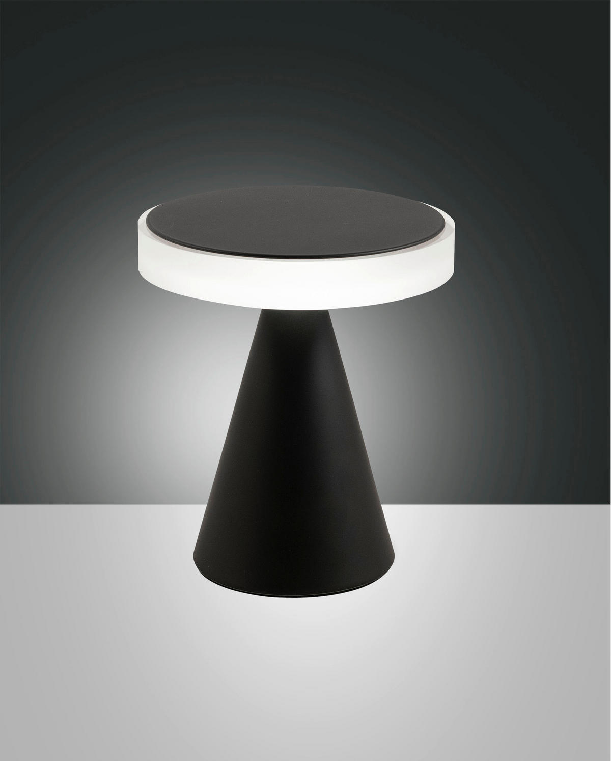 LED-TISCHLEUCHTE Neutra 17/20 cm   - Schwarz/Weiß, Basics, Kunststoff/Metall (17/20cm) - Fabas Luce