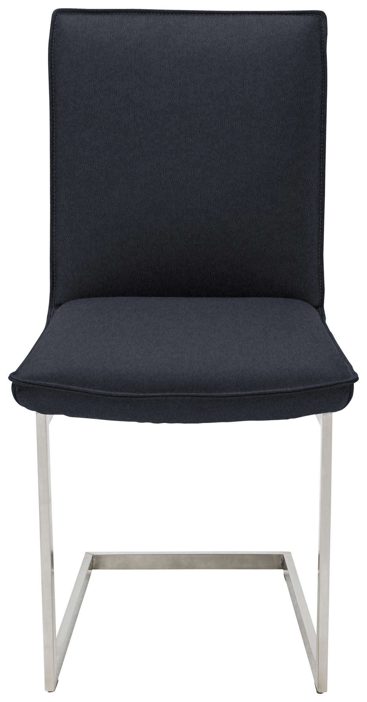 SCHWINGSTUHL  in Nickel Echtleder pigmentiert  - Edelstahlfarben/Beige, Design, Leder/Metall (48/93/65cm) - Ambiente