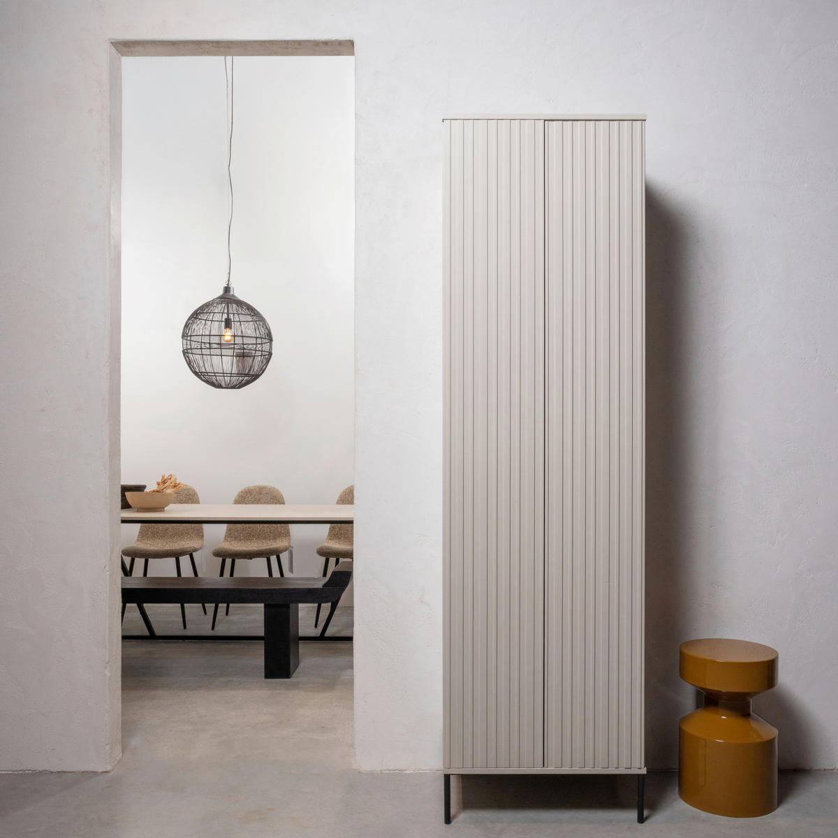 BEISTELLTISCH in Metall 30/30/47 cm  - Honig, Design, Metall (30/30/47cm) - Livetastic