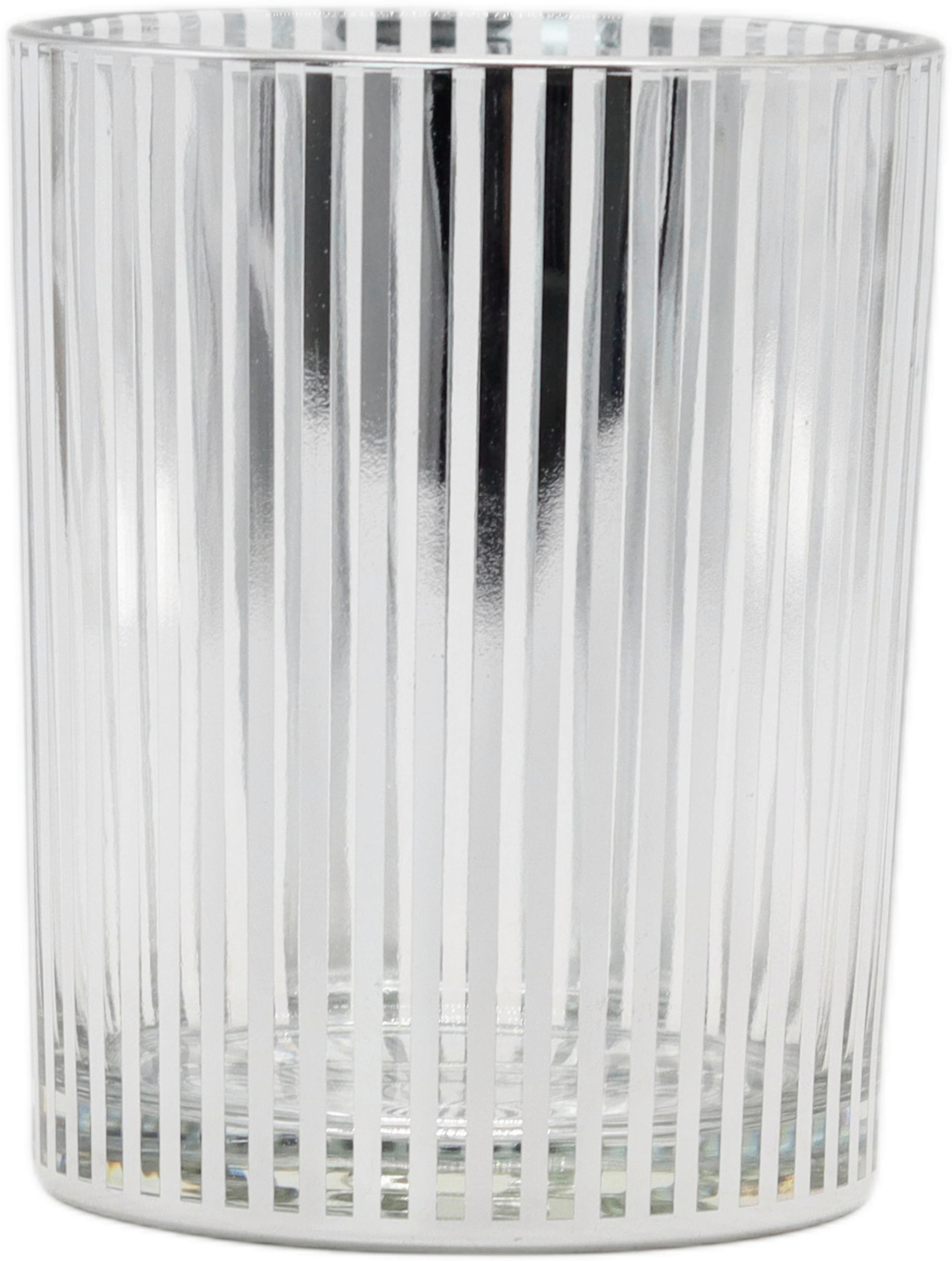 TEELICHTGLAS - Klar/Silberfarben, Lifestyle, Glas (10/12,5cm) - X-Mas