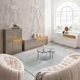 LOWBOARD Taupe, Eichefarben  207/69/42 cm  - Taupe/Eichefarben, Design, Glas/Holz (207/69/42cm) - Novel
