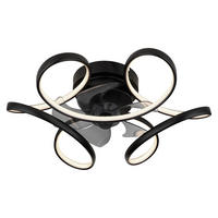 DECKENVENTILATOR - Transparent/Opal, Design, Kunststoff/Metall (56/21cm) - Globo