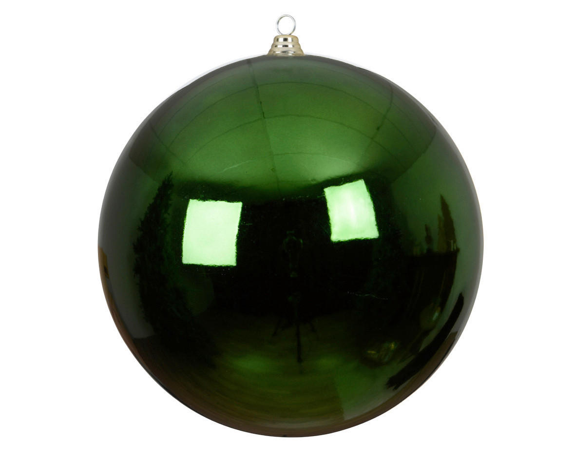 KROGLICA ZA BOŽIČNO JELKO - zelena, Basics, umetna masa (40cm) - X-Mas