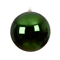 KROGLICA ZA BOŽIČNO JELKO - zelena, Basics, umetna masa (40cm) - X-Mas