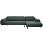 ECKSOFA in Chenille Waldgrün  311/167 cm  - Waldgrün/Schwarz, Design, Textil/Metall (311/167cm) - Xora