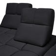 ECKSOFA in Struktur Schwarz  313/233 cm  - Schwarz, Design, Kunststoff/Textil (313/233cm) - Emilio Belluti