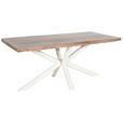 TISCHGESTELL in Metall 160/75/72 cm - Creme, Design, Metall (160/75/72cm) - Landscape