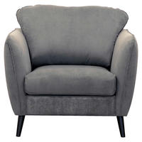 FÅTÖLJ i textil, metall, trä grå  - svart/grå, Klassisk, metall/trä (94/90/92cm) - Carryhome