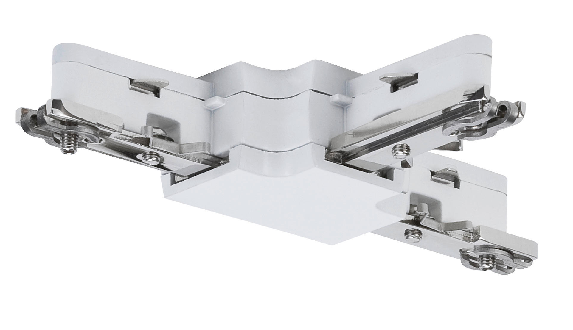 SCHIENENSYSTEM-VERBINDER - Weiß, Design, Metall (10,4/1,8/6,2cm) - Paulmann