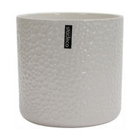 KVETINÁČ keramika, 19/19/19 cm - biela, Design, keramika (19/19/19cm)