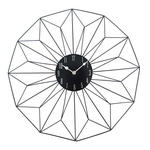 WANDUHR Schwarz  - Schwarz, Trend, Kunststoff/Metall (50cm) - Ambia Home