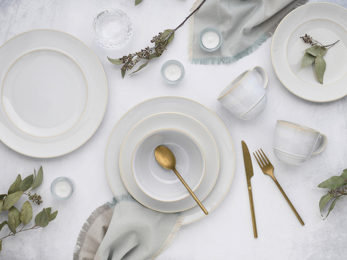 KOMPLETT SERVIS ANTIQUE OFFWHITE 16 delar  - vit, Basics, keramik - Creatable