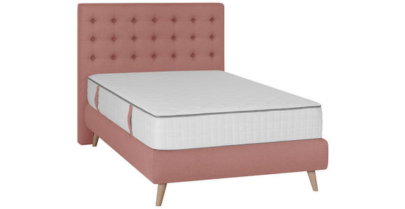 BOXSPRINGBETT 120/200 cm in Rosa - Rosa, Design, Holz/Textil (120/200cm) - Carryhome